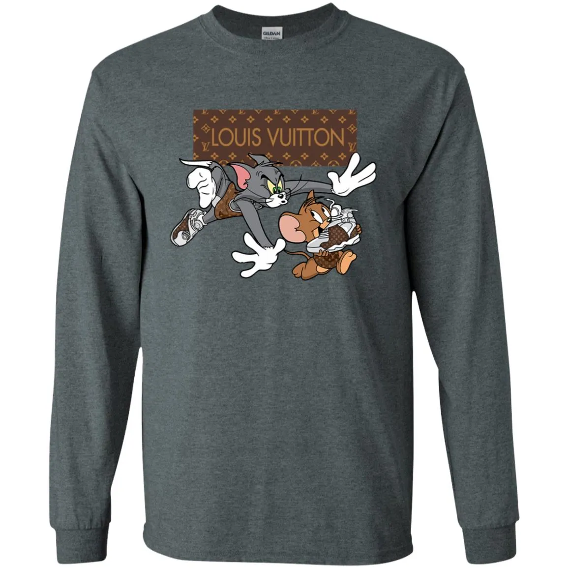 Louis Vuitton Cartoon Tom And Jerry T-shirt Men Long Sleeve Shirt