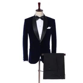 Mens 2 Piece Tuxedo Suits Slim Fit Casual Suit Blazer Wedding Prom