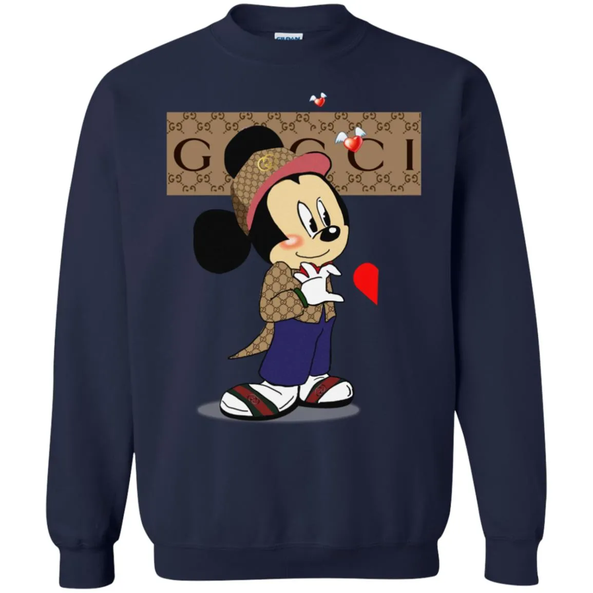 Mickey Mouse Love Couple T-shirt Valentine's Day T-shirt Crewneck Pullover Sweatshirt