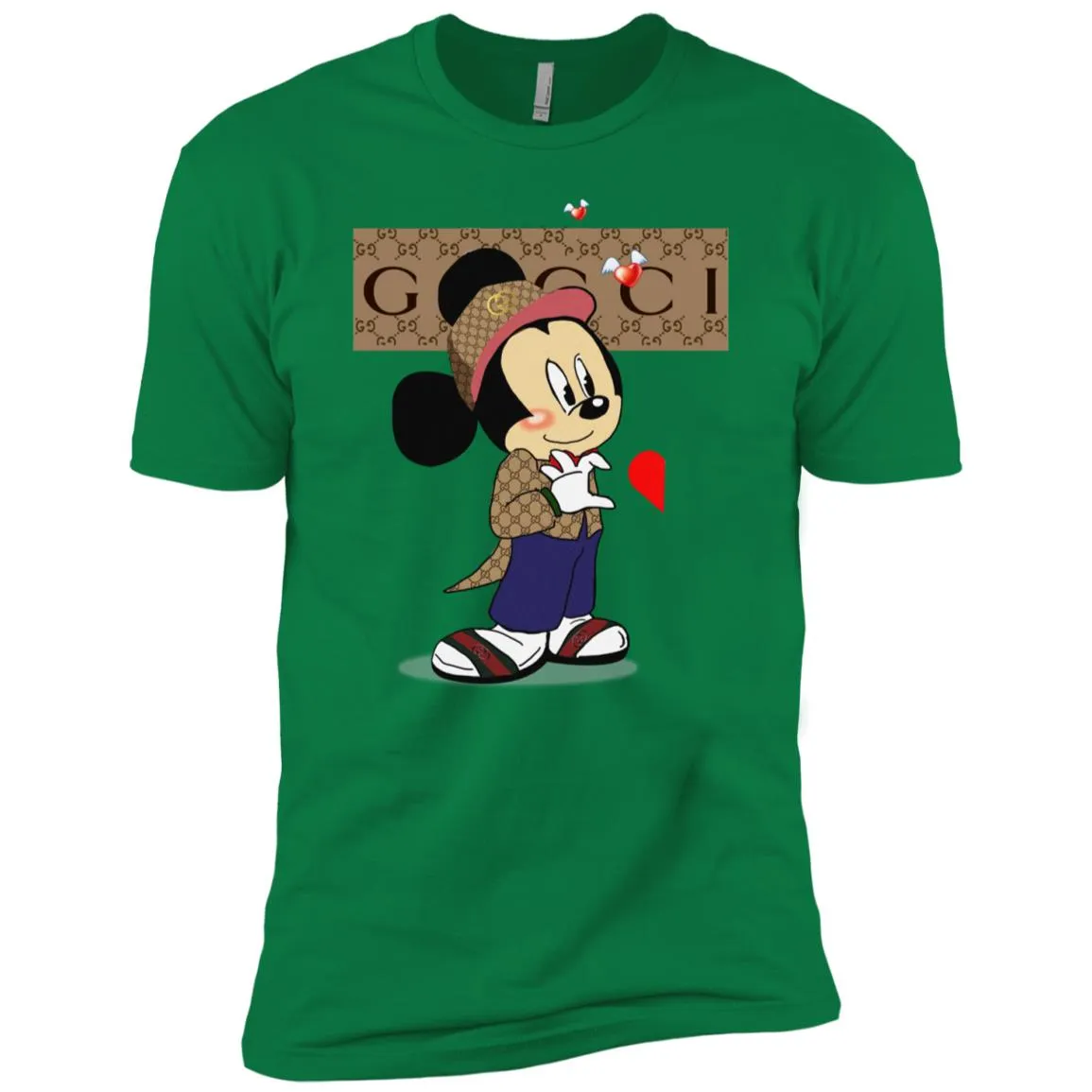 Mickey Mouse Love Couple T-shirt Valentine's Day T-shirt Men Short Sleeve T-Shirt