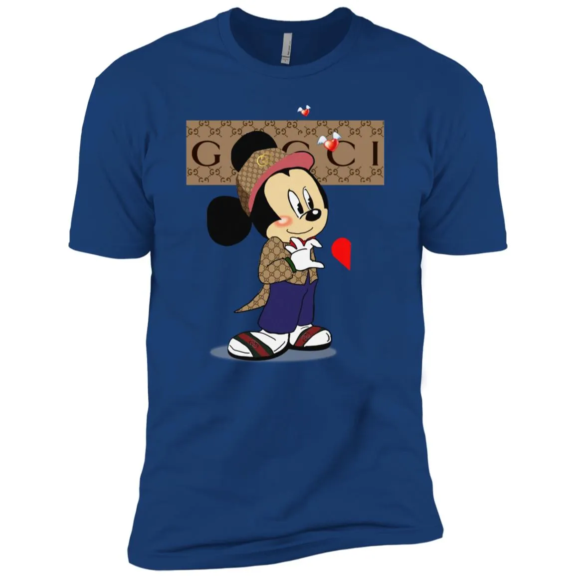 Mickey Mouse Love Couple T-shirt Valentine's Day T-shirt Men Short Sleeve T-Shirt