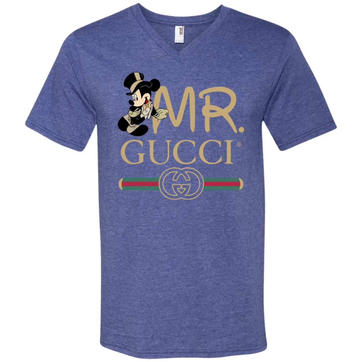 Mr Mickey Gucci Couple Disney Shirt Valentine's Day T-shirt Men V-Neck T-Shirt