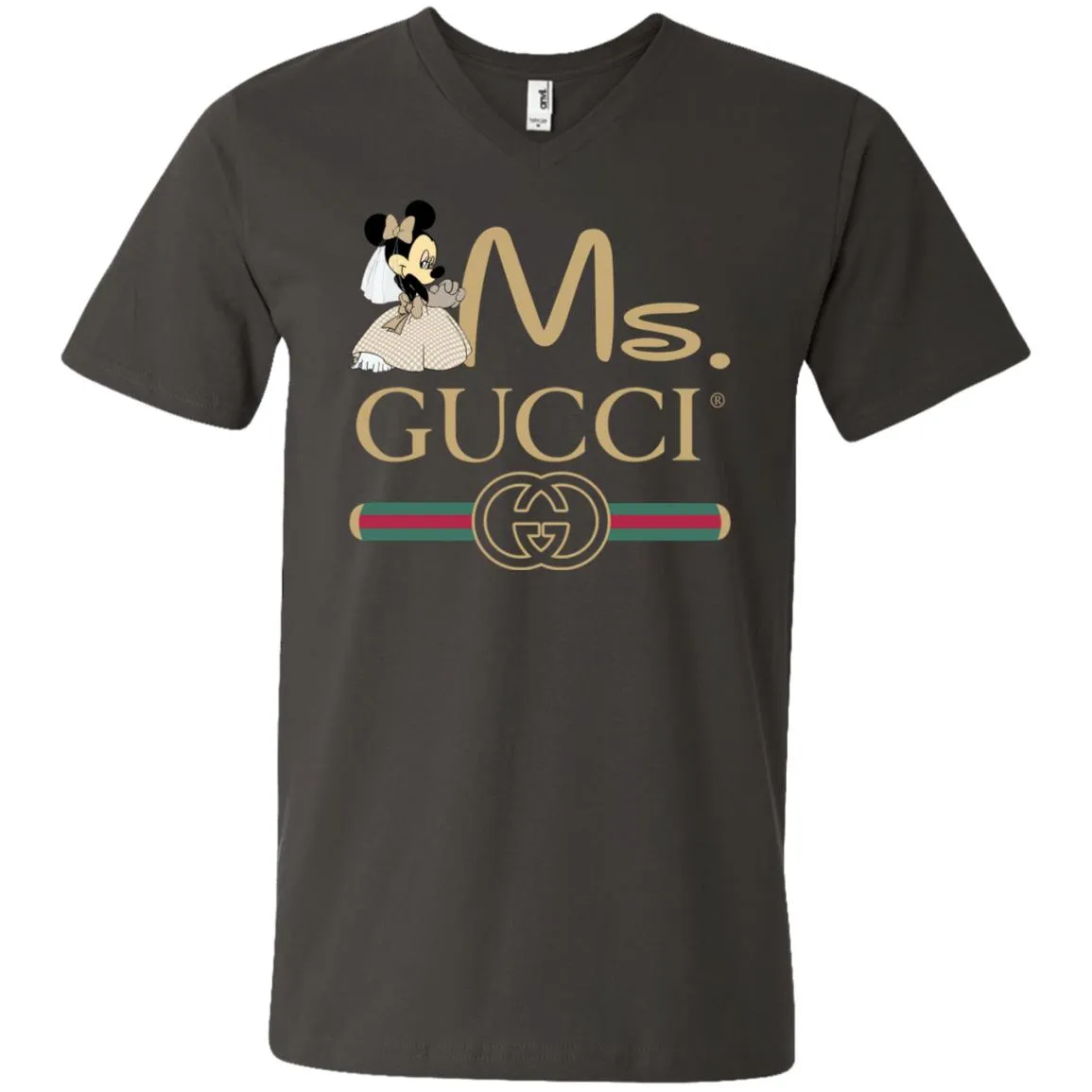 Ms Minnie Gucci Couple Disney Shirt Valentine's Day T-shirt Men V-Neck T-Shirt