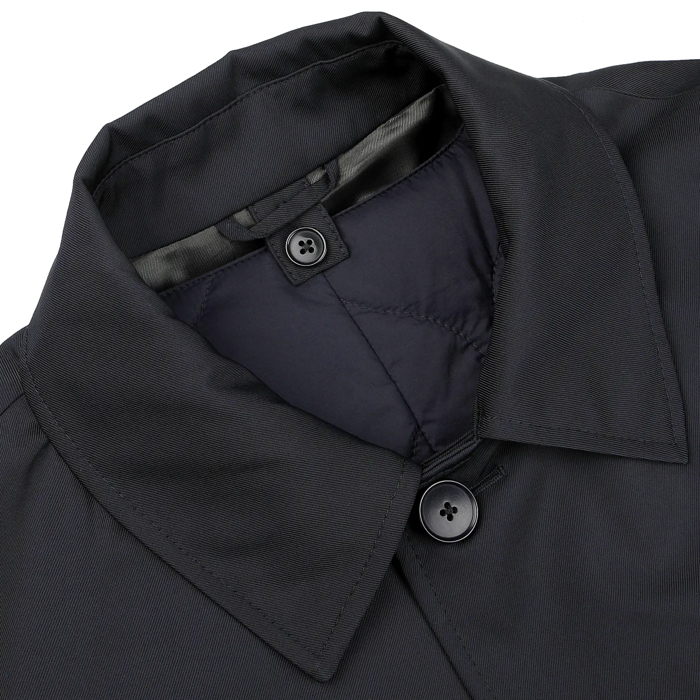 Navy Blue Nylon Thermore Padded Car Coat