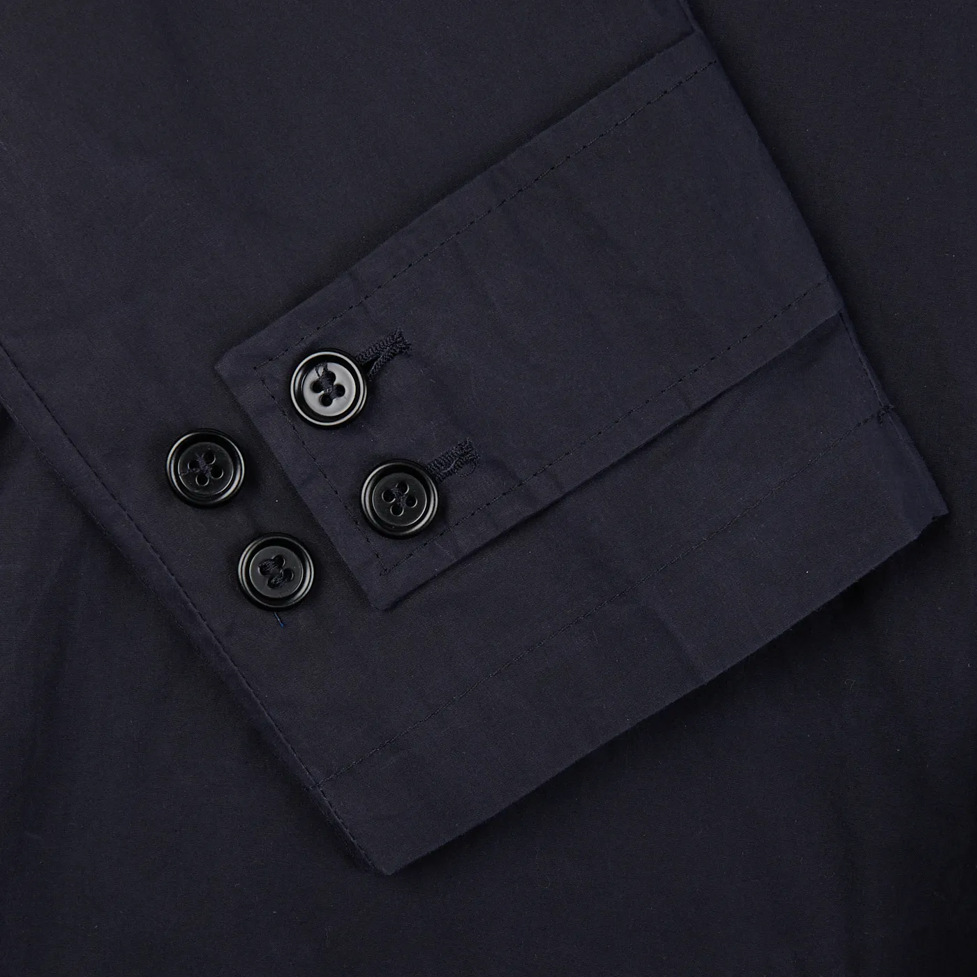 Navy Blue Waxed Cotton Kamikaze Trenchcoat