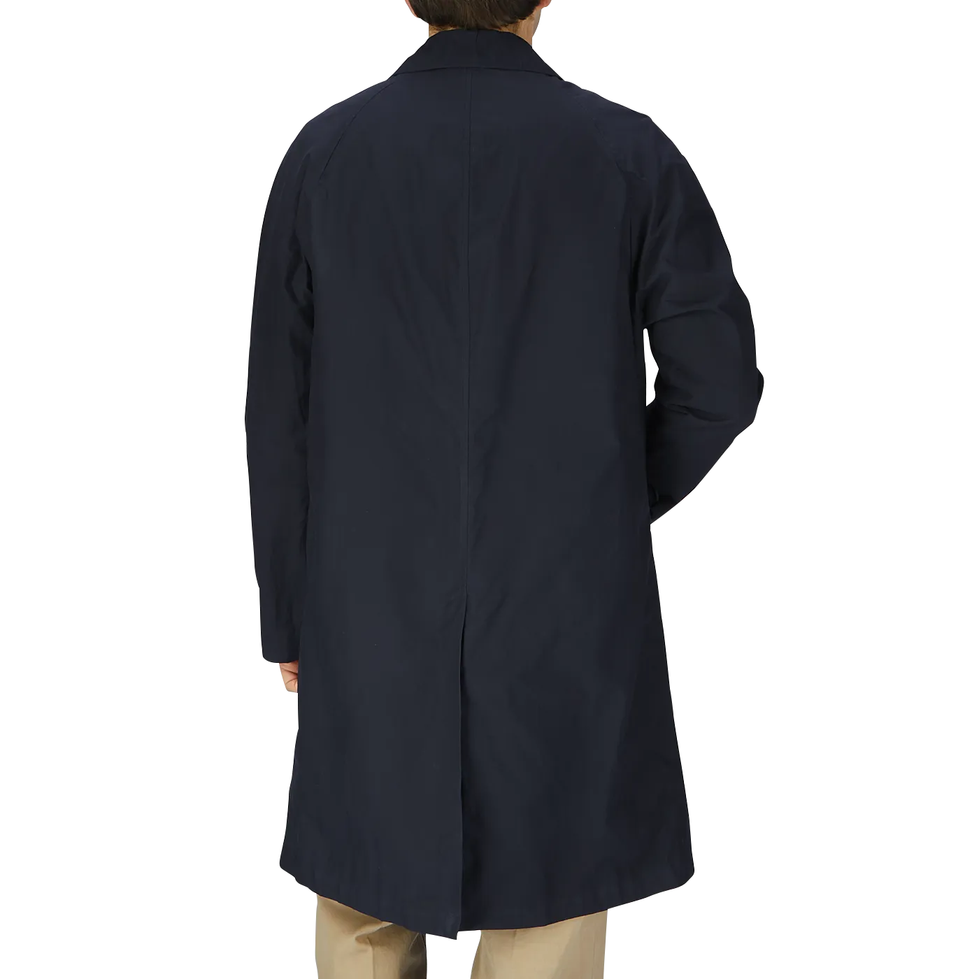 Navy Blue Waxed Cotton Kamikaze Trenchcoat