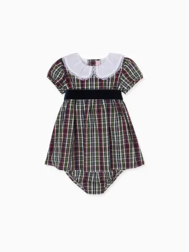 Navy Tartan Alicia Baby Girl Set