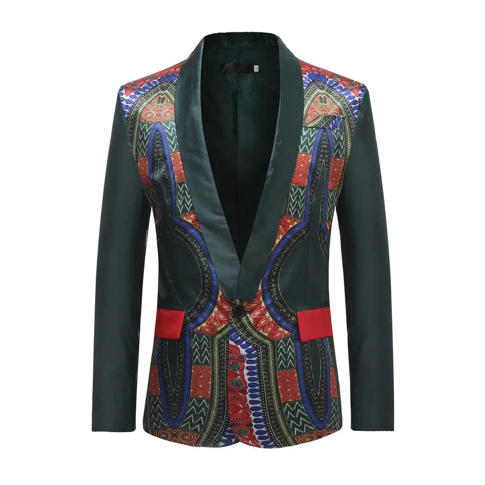 New Fashion Dashiki Cardigan Jacket Long Sleeve Printed Coat