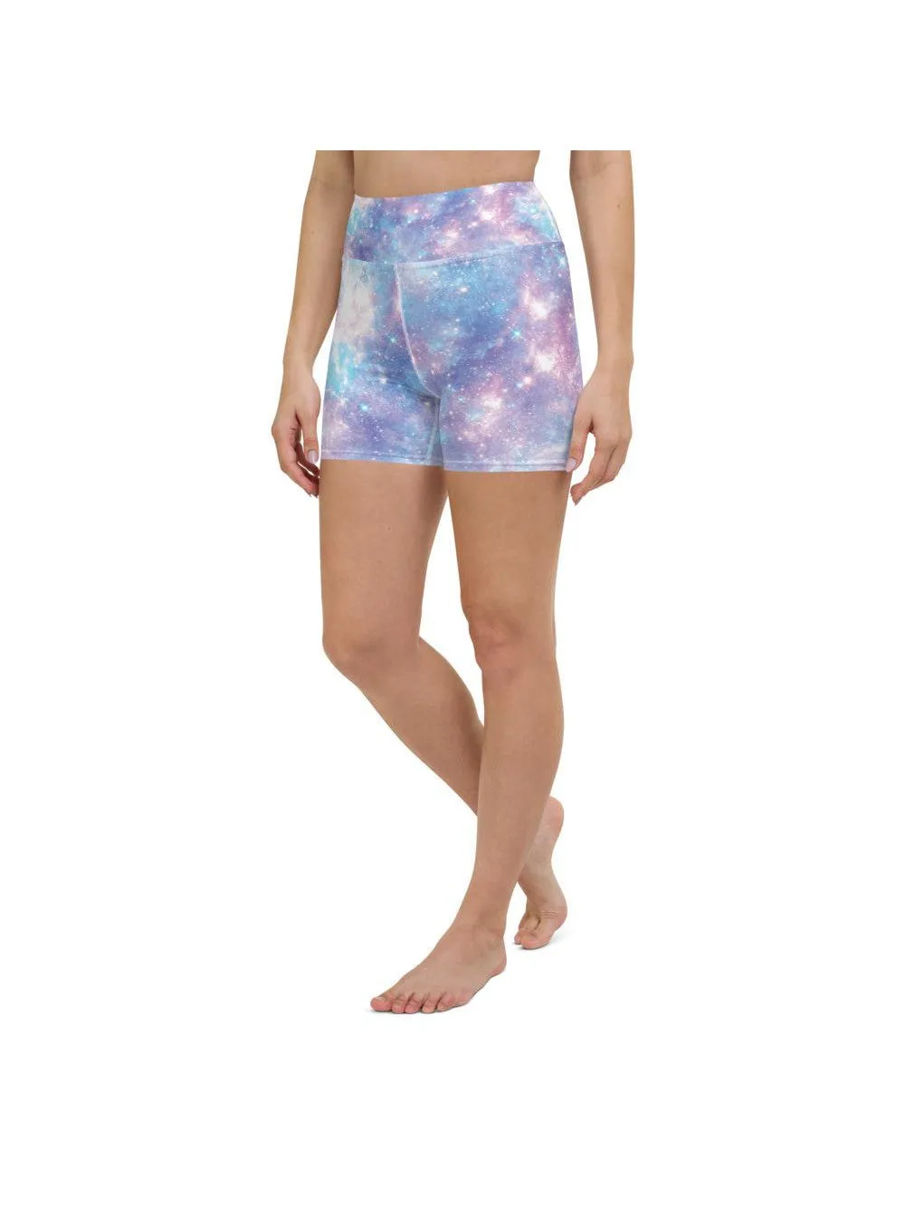 Pastel Galaxy Yoga Shorts