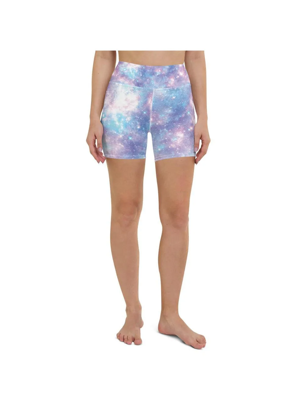 Pastel Galaxy Yoga Shorts