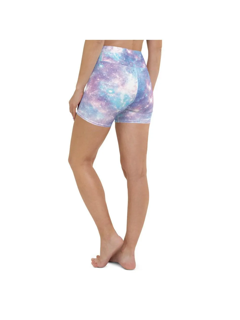 Pastel Galaxy Yoga Shorts