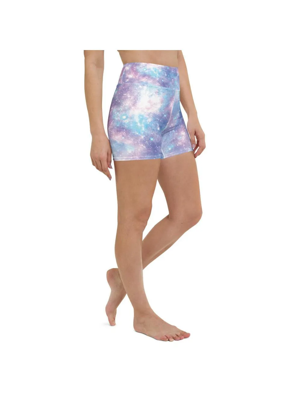 Pastel Galaxy Yoga Shorts