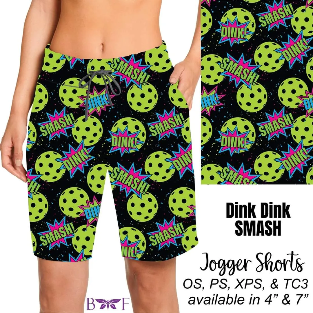 Pickleball Dink Dink Smash capris and biker shorts with pockets