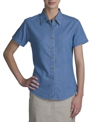 Port & Company - Ladies Short Sleeve Value Denim Shirt.  LSP11