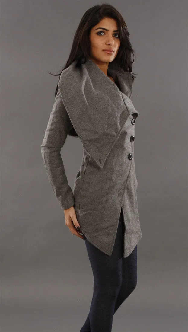 Religion Simple Coat in Gray