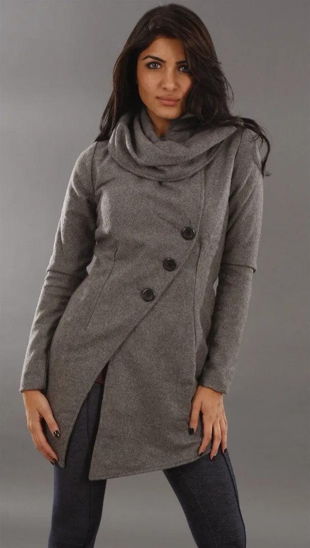 Religion Simple Coat in Gray