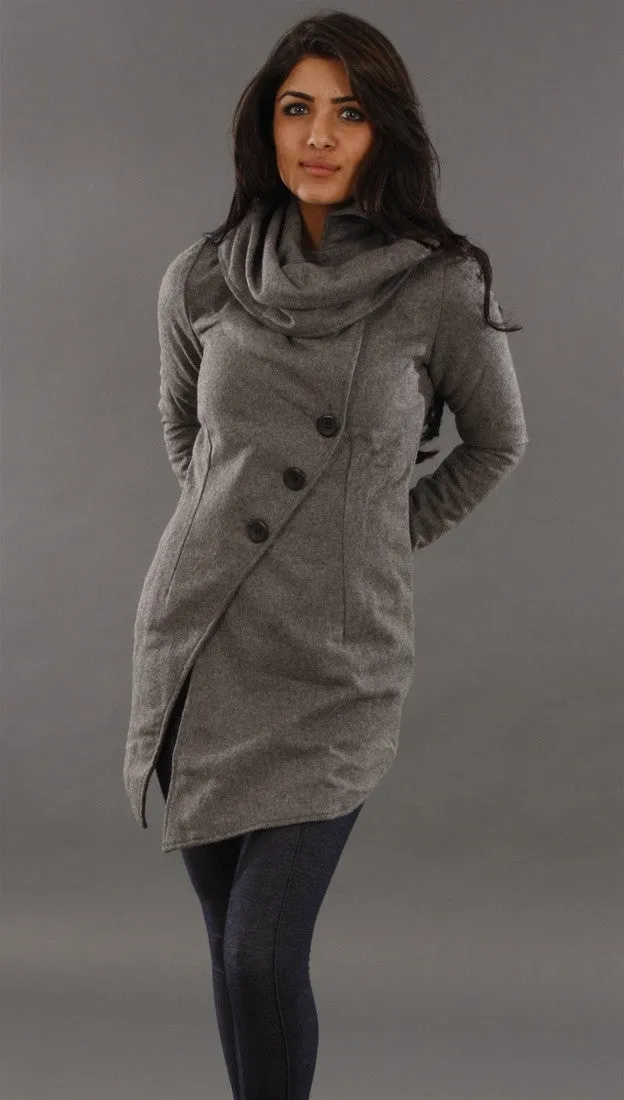 Religion Simple Coat in Gray