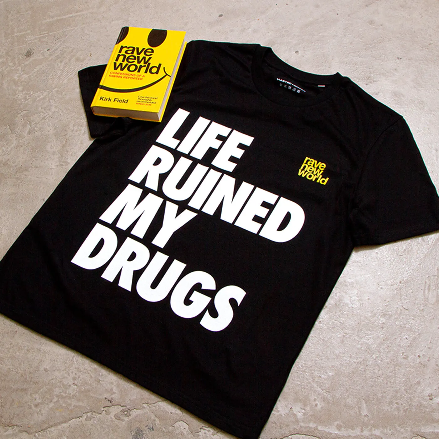 RNW Life Front Print - Tshirt - Black