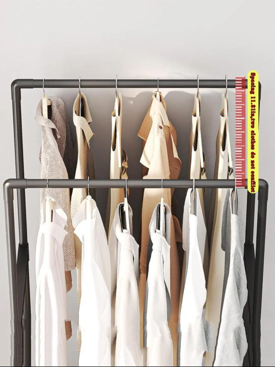 Simple Indoor Double Pole Coat Rack