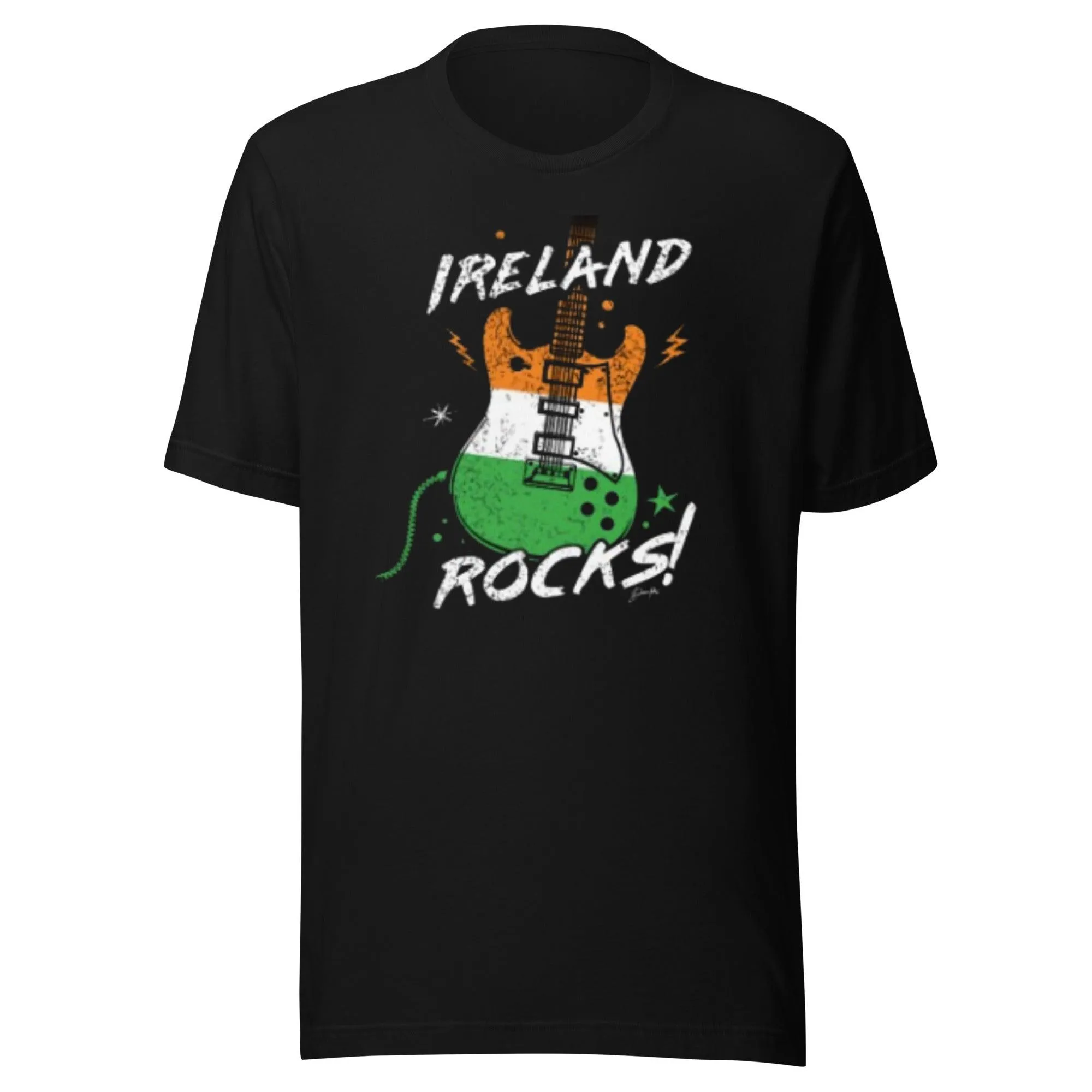 St. Patrick's Day T-shirt Ireland Rocks Short Sleeve DTG Printed Crew Neck Unisex Top