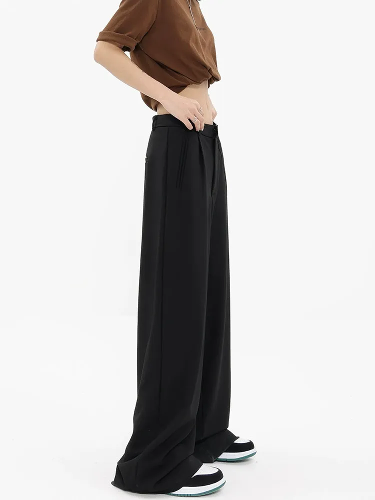 Straight Suit Pants & Loose Draped Wide-Leg Casual Design