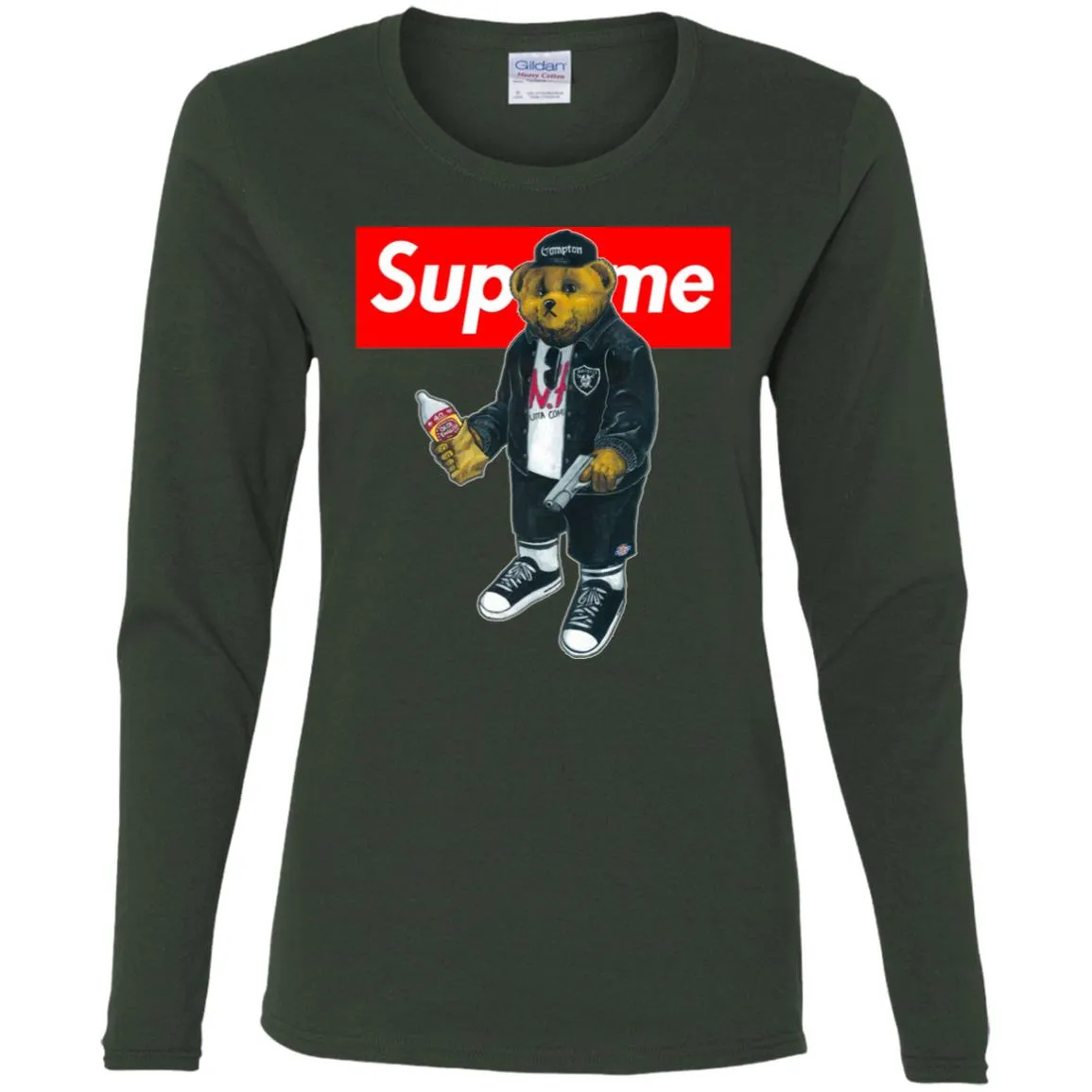 Supreme Bear Guns T-shirt Women Long Sleeve Shirt