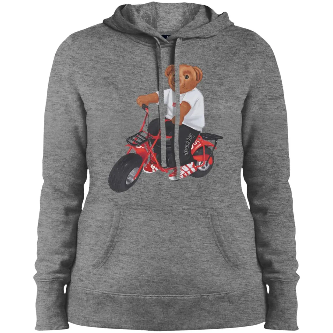 Supreme Bear Moto T-shirt Women Hooded Sweatshirt