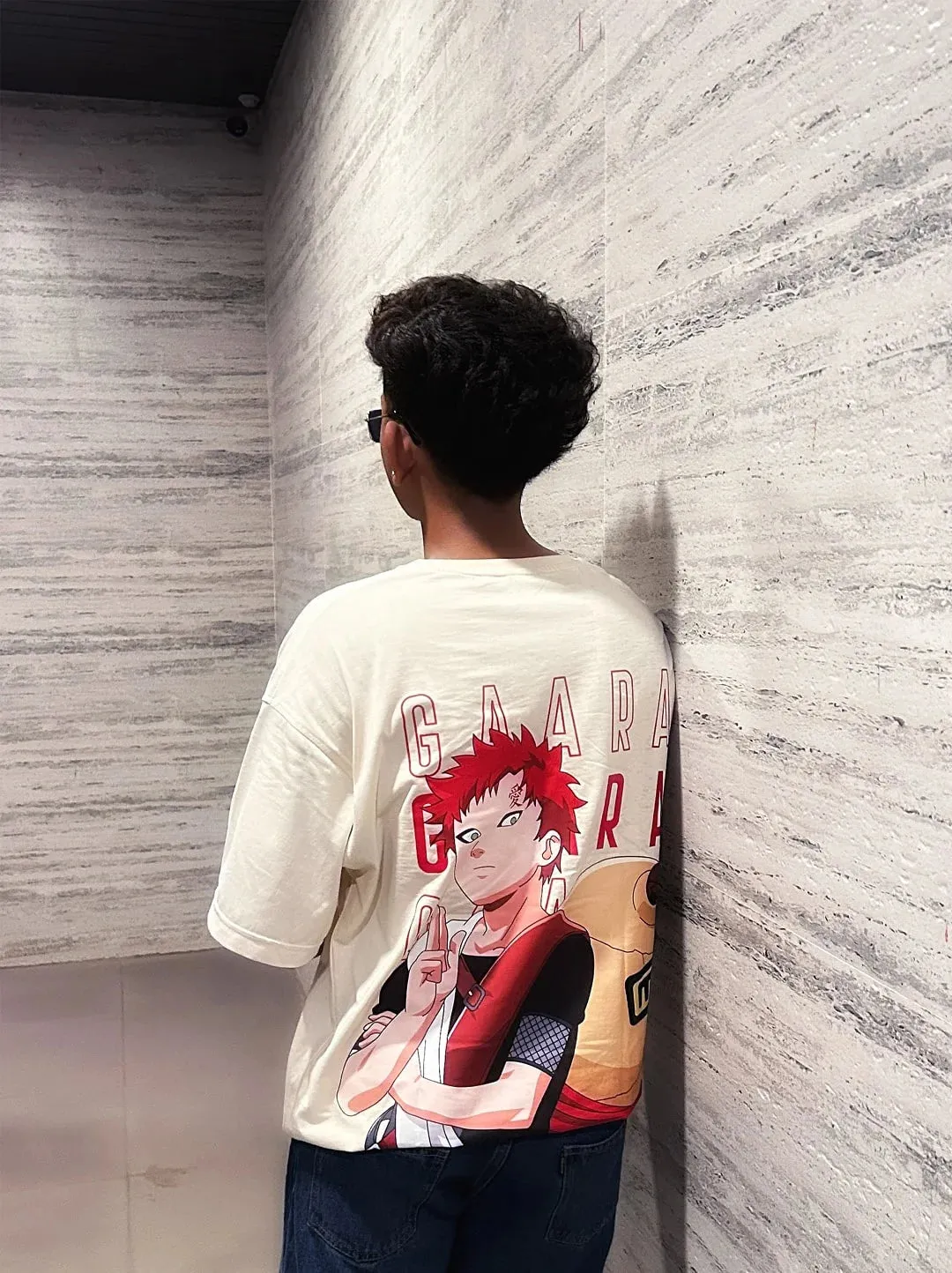 SXV  'GAARA’ ANIME Printed Cool Aesthetic Oversized Baggy T-shirt