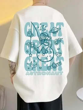 SXV  'GREAT GREAT’ Printed Cool kawaii Aesthetic Oversized Baggy T-shirt