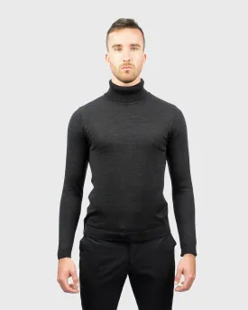 VINCENT & FRANKS W20193 CHARCOAL ROLL NECK / POLO NECK