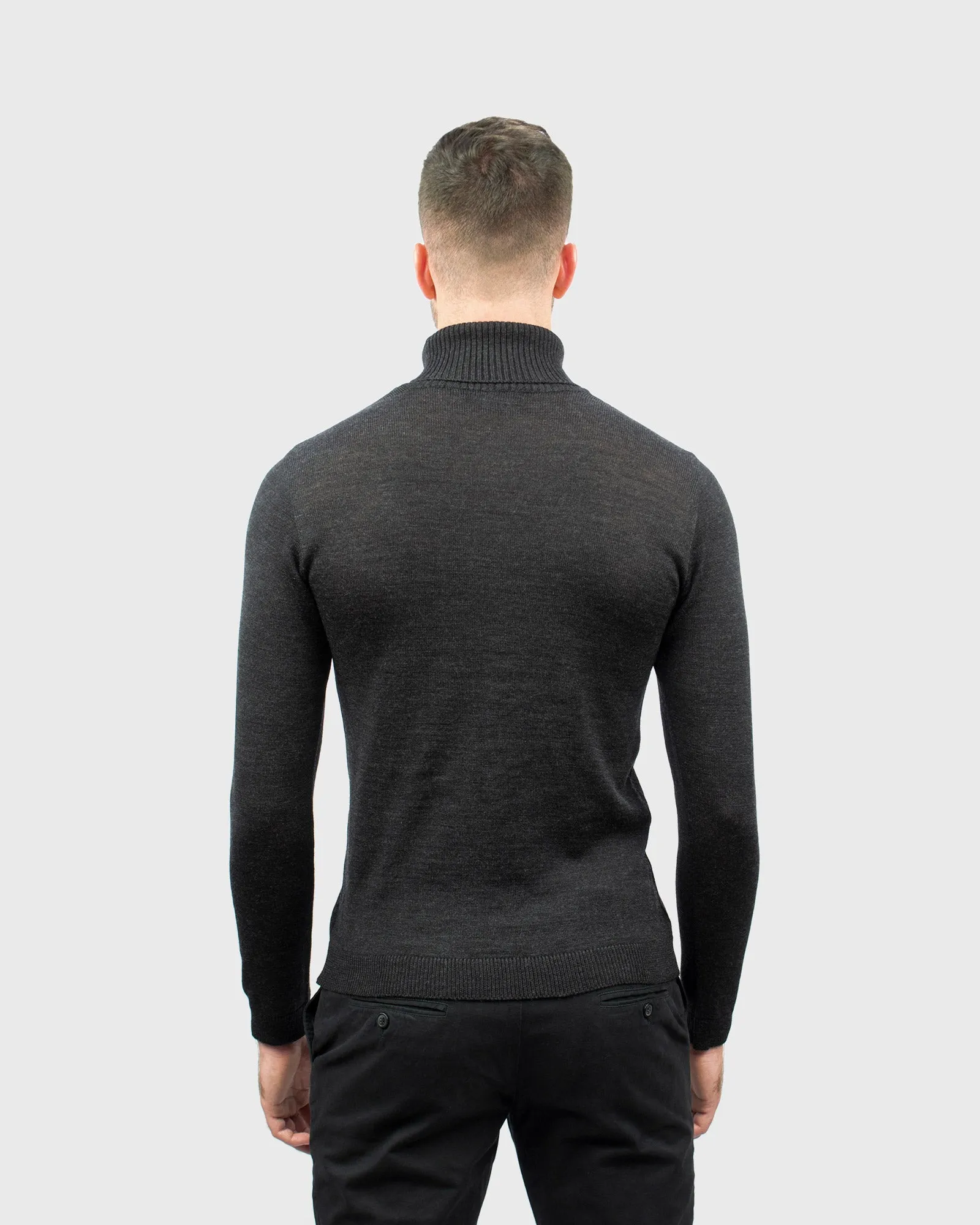 VINCENT & FRANKS W20193 CHARCOAL ROLL NECK / POLO NECK