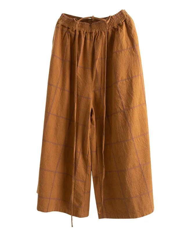 Women Loose Linen Wide Leg Pants