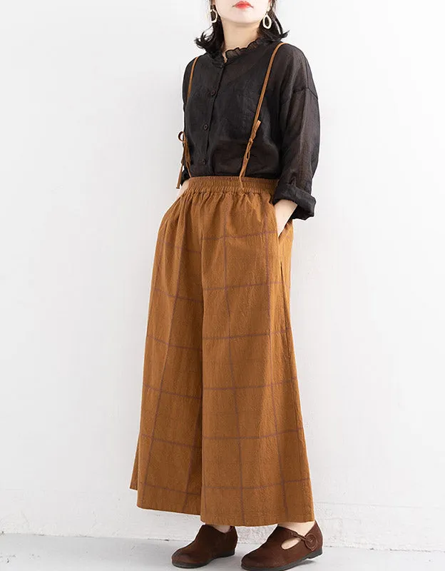 Women Loose Linen Wide Leg Pants