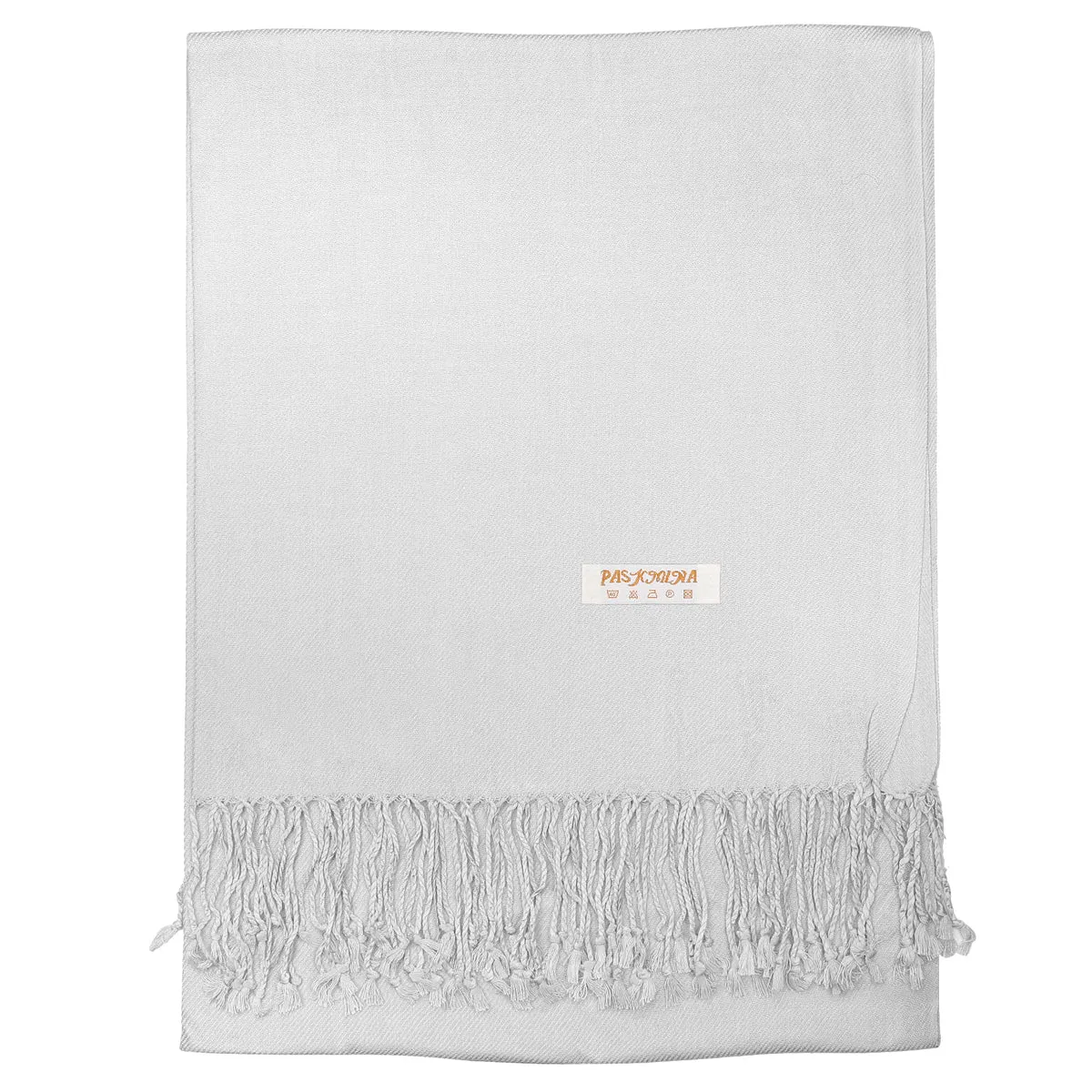 Women's Soft Solid Color Pashmina Shawl Wrap Scarf - Silver Grey