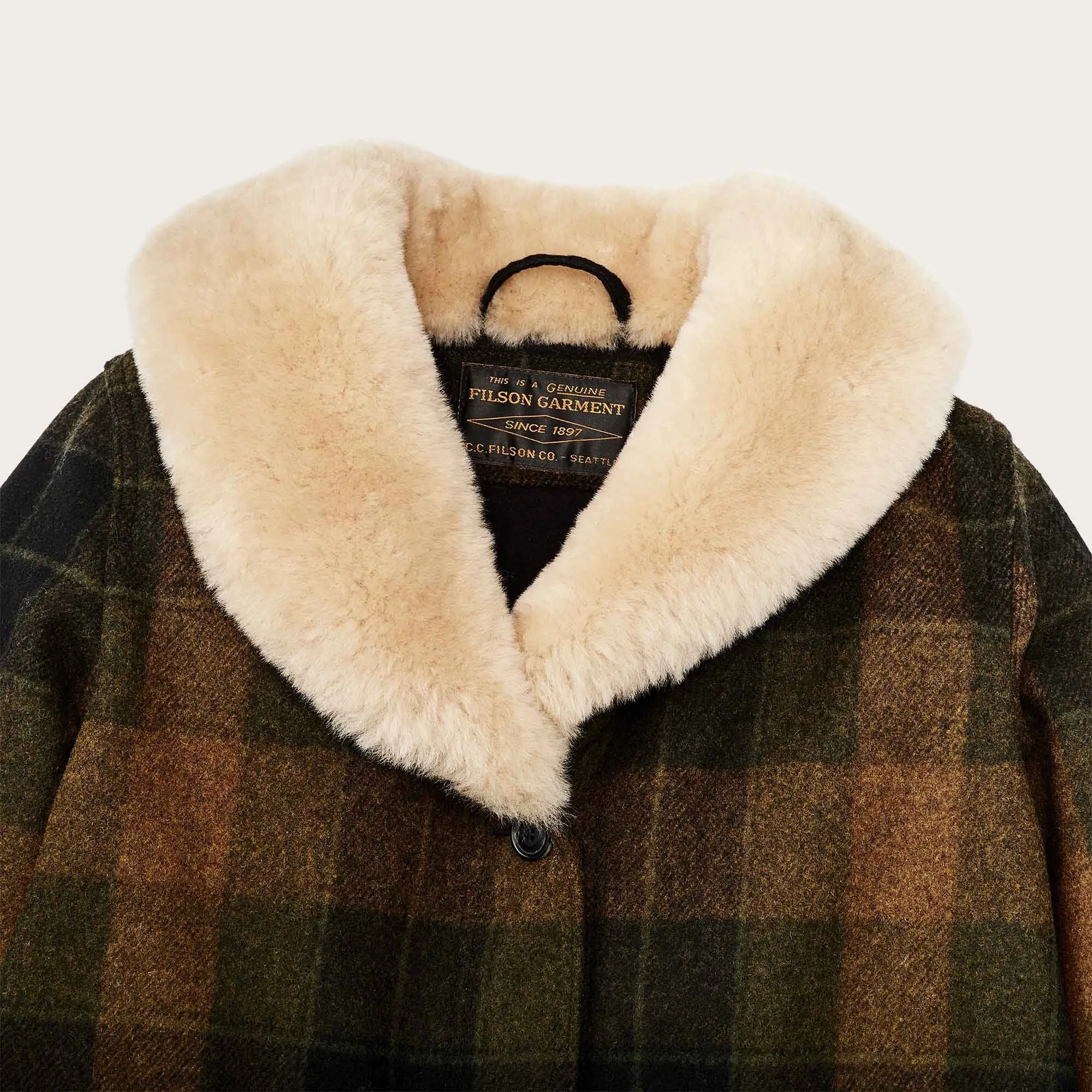 WOMEN'S WOOL TRAPPER COAT