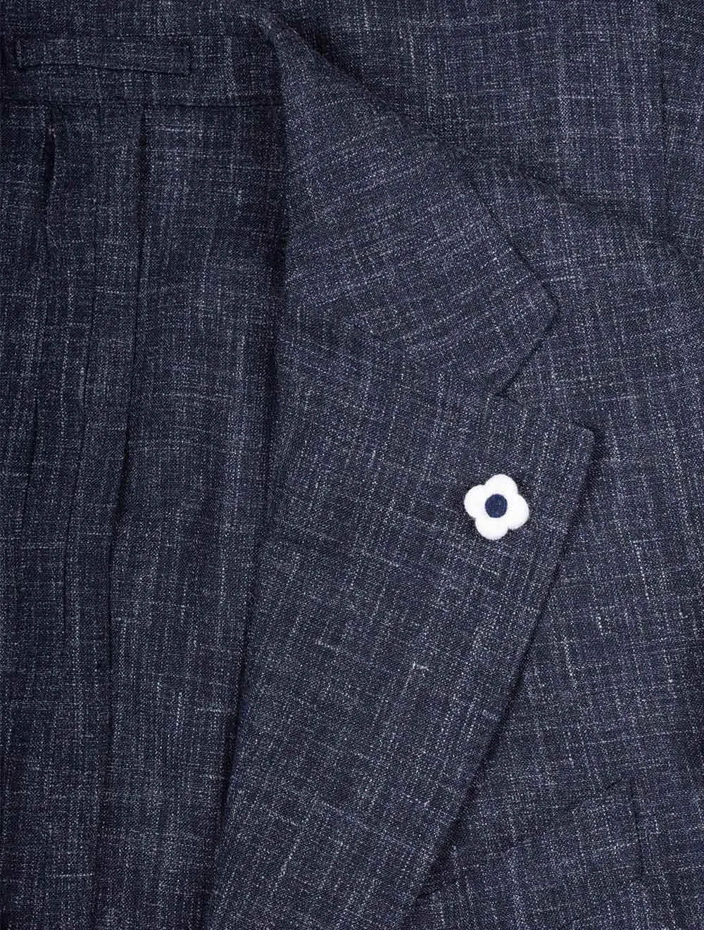 Wool Silk Linen Suit Navy