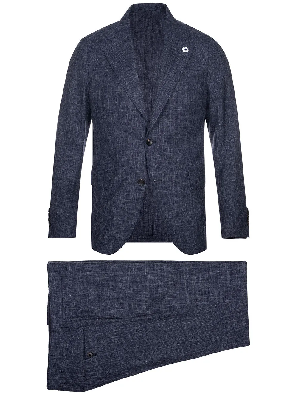 Wool Silk Linen Suit Navy